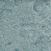 3'x5' Seafoam Blue Floral Hand Tufted Wool With Viscose Highlights Indoor Area Rug