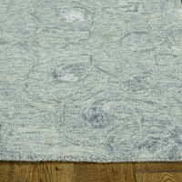 5'x7' Seafoam Blue Hand Tufted Floral Indoor Area Rug