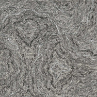 3' x 5' Grey Plain Wool Area Rug with Highlights