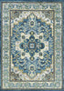 7'x11' Teal Machine Woven Traditional Medallion Indoor Area Rug