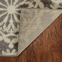 94" X 130" Grey or Ivory Polypropylene Rug