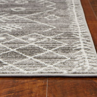 7'x11' Grey Machine Woven Scandinavian Indoor Area Rug