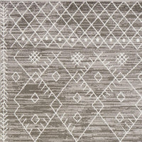 7'x11' Grey Machine Woven Scandinavian Indoor Area Rug