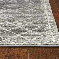 9'x13' Grey Machine Woven Scandinavian Indoor Area Rug