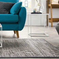 9'x13' Grey Machine Woven Scandinavian Indoor Area Rug