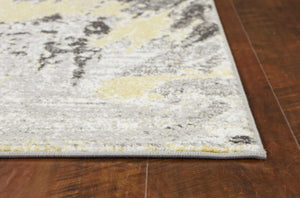 2' x 7' Grey Polypropylene Area Rug