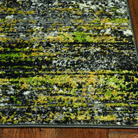 8'x11' Grey Machine Woven Abstract Industrial Style Indoor Area Rug