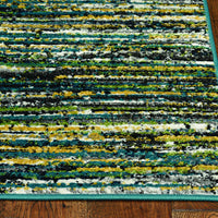 5' x 8' Grey or Green Abstract Area Rug