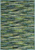 8'x11' Grey Teal Machine Woven Abstract Industrial Style Indoor Area Rug