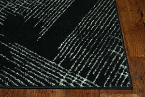 8' x 11' Grey Abstract Lines Area Rug