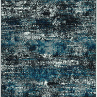 5' x 8' Black or Green Abstract Area Rug