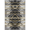 8' x 11' Grey Geometric Lines Area Rug