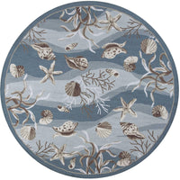 90" X 114" Seafoam Polyester Rug