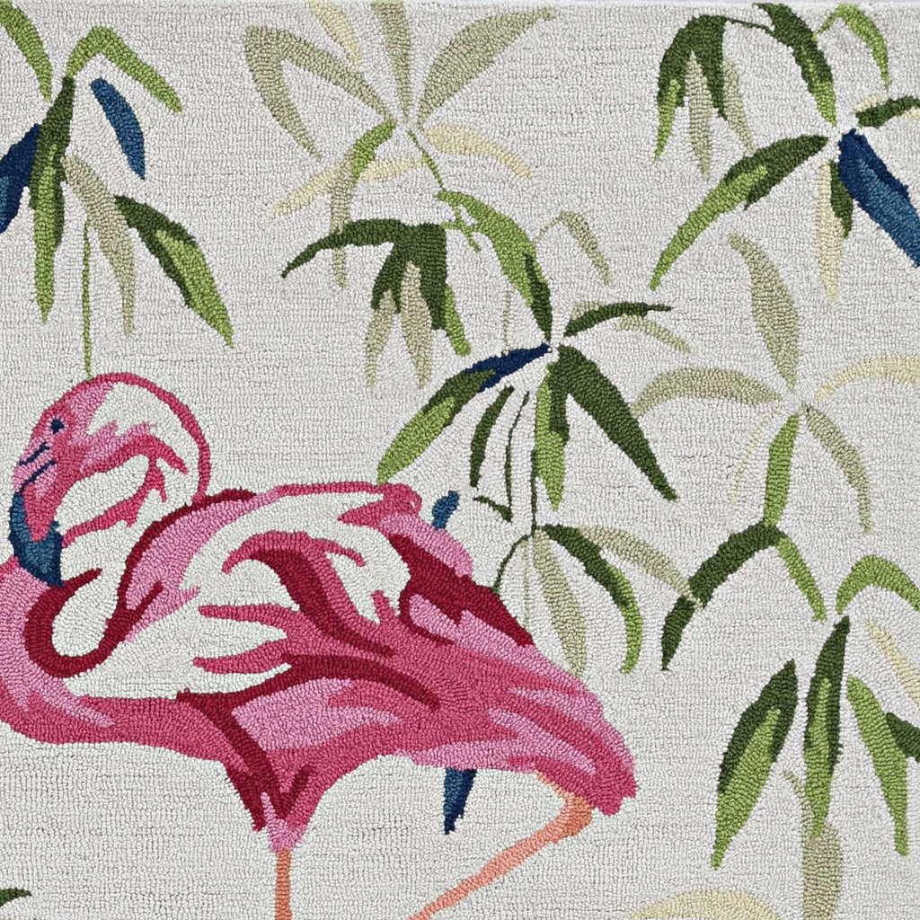 2' x 7' Ivory or Pink Flamingo Runner Rug