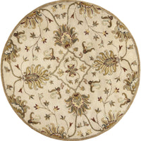 60" X 90" Ivory Polyester Rug