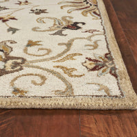 60" X 90" Ivory Polyester Rug