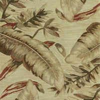 9'x12' Ivory Hand Tufted Tropical Leaves Indoor Area Rug