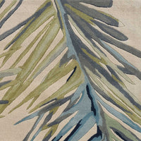 8'x10' Ivory Hand Tufted Tropical Palms Indoor Area Rug