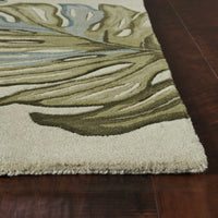 90" X 90" Ivory Wool Rug