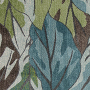 5' x 8' Blue Tropical Leaves Indoor Area Rug