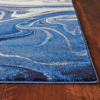 99" X 122" Blue Polypropylene Rug