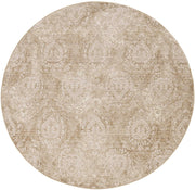 7' Round Sand Vintage Medallion Indoor Rug