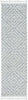 3' x 5' Ivory Grey Zigzag Diamonds Area Rug with Fringe