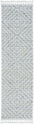 8'x11' Ivory Grey Machine Woven Diamond Geometric Indoor Area Rug