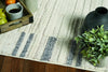 94" X 130" Ivory Grey Polyester Rug