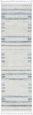 9'x13' Ivory Grey Machine Woven Abstract Color Block Indoor Area Rug