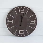 42"Oversize Round Industrial styleWall Clock with Bold Block Numbers and Black Hands