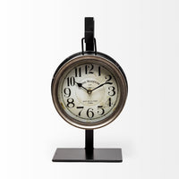 Metallic Brown Metal Hanging Desk-Table Clock