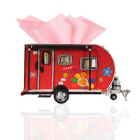 Red Camper Trailer Model Tissue Holder