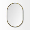 Oval Gold Metal Frame Wall Mirror