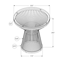 Stainless Steel with Tempered Glass Accent Table