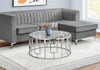 Round Chrome Metal with Tempered Glass Coffee Table