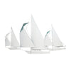 Sailboat Metal Centerpiece in Distressed Finish