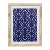 Indigo and White Print Design Framed Wall Art