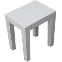 Super Sturdy Plastic Shower Stool in White