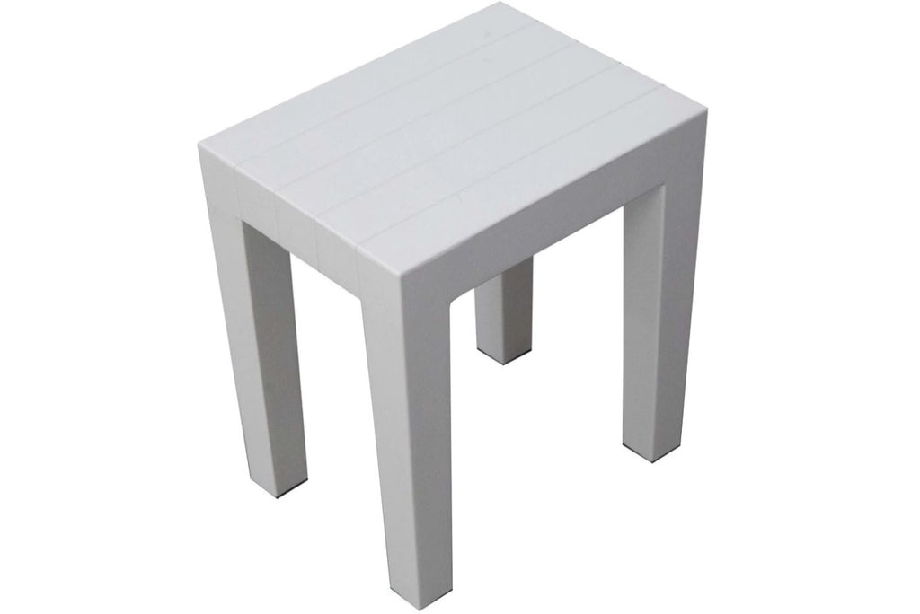 Super Sturdy Plastic Shower Stool in White