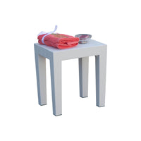 Super Sturdy Plastic Shower Stool in White