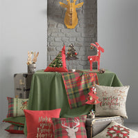 84" Merry Christmas Rectangle Tablecloth in Green