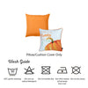 Set of 4 18" Pumpkin Pie Throw Pillow Cover in Multicolor