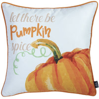 Set of 4 18" Pumpkin Pie Throw Pillow Cover in Multicolor