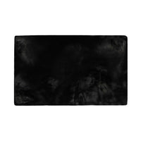 Luxe Faux Rabbit Fur Rectangular Rug 3' x 5' - Black