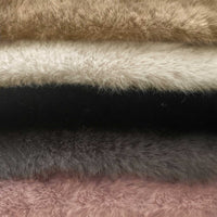 Luxe Faux Rabbit Fur Rectangular Rug 3' x 5' - Black
