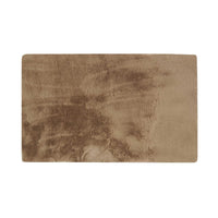 Luxe Faux Rabbit Fur Rectangular Rug 3' x 5' - Taupe