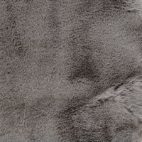 Luxe Faux Rabbit Fur Rectangular Rug 5' x 8' - Grey