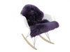 2' x 3' Purple New Zealand Natural Shearling Sheepskin Rug