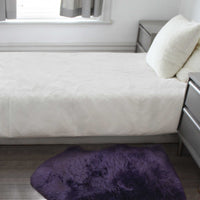 2' x 3' Purple New Zealand Natural Shearling Sheepskin Rug